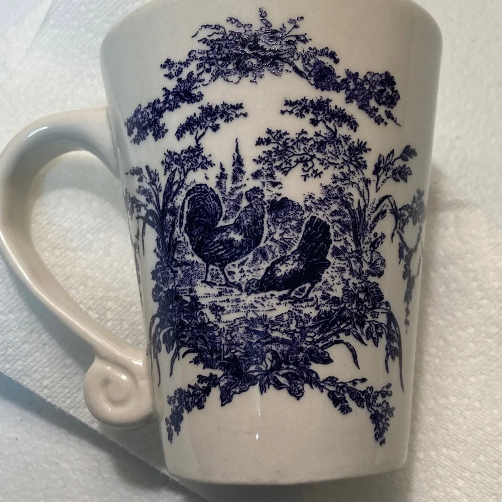 California Pantry Country Kitchen Rooster Toile Ceramic Mug